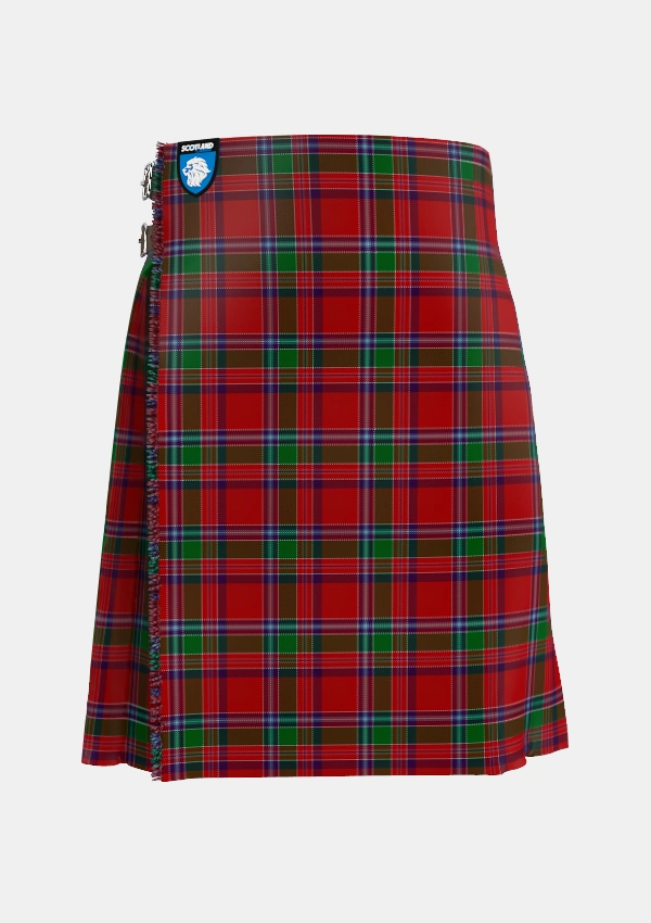 Traditional_Birral_Burrell_Tartan_658_kilt_front_image_with_pleated_design_and_adjustable_buckles_for_men