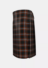 Traditional_Black_Country_Tartan_kilt_left_image_with_pleated_design_and_adjustable_buckles_for_men