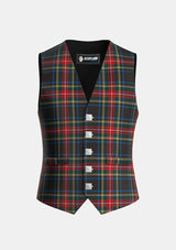 Black Stewart Tartan Waistcoat