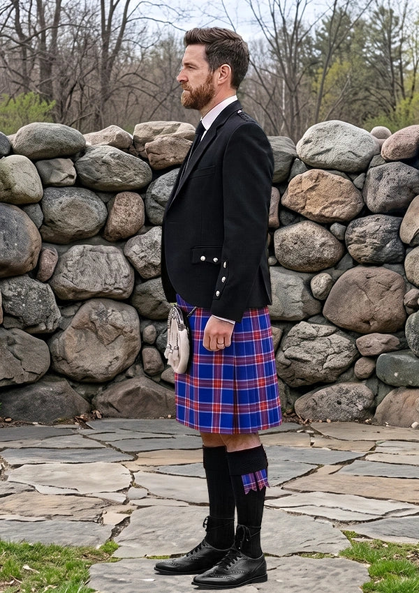 Traditional_Blue_Rust_Tartan_Kilt_and_Argyle_Jacket_Kilt_Outfit_left_image
