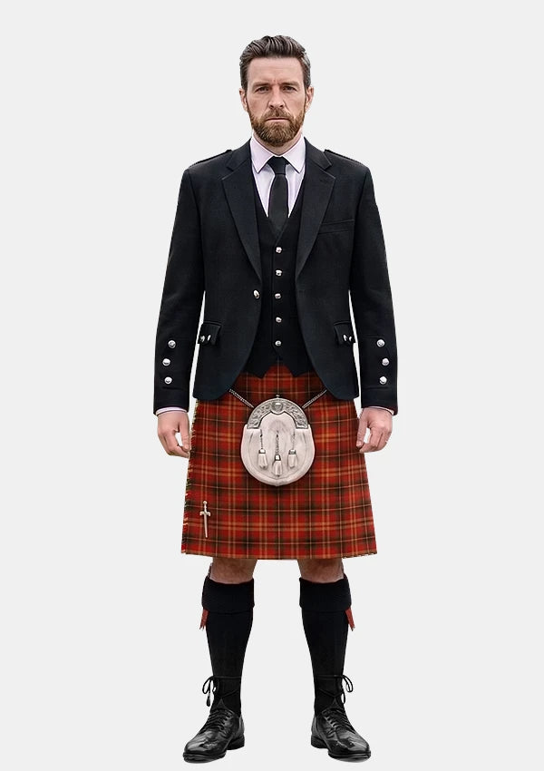 Traditional_Bonnie_Prince_Charlie_Tartan_Kilt_and_Argyle_Jacket_Kilt_Outfits_front_image