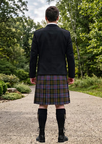 Traditional_Bowie_Black_Tartan_3716_Kilt_and_Argyle_Jacket_Kilt_Outfit_back_image