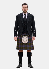 Traditional_Bowie_Black_Tartan_3716_Kilt_and_Argyle_Jacket_Kilt_Outfits_front_image