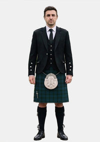 Traditional_Brennan_B_Tartan_14079_Kilt_and_Argyle_Jacket_Kilt_Outfits_front_image