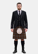 Traditional_Brown_Heather_Tartan_3737_Kilt_and_Argyle_Jacket_Kilt_Outfits_front_image