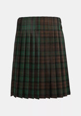 Traditional_Brown_Watch_Tartan_kilt_back_image_with_pleated_design_and_adjustable_buckles_for_men