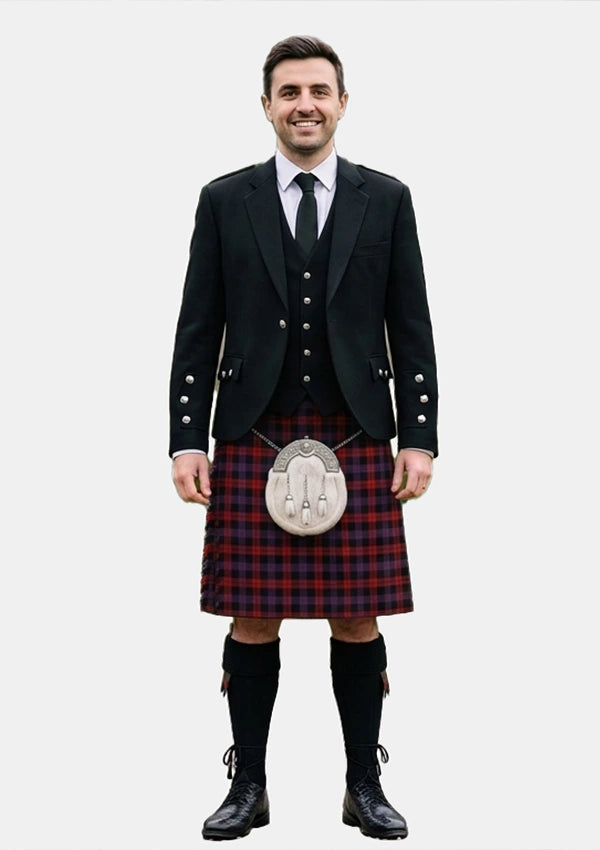 Traditional_Brown_tartan_432_Kilt_and_Argyle_Jacket_Kilt_Outfits_front_image