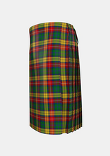 Traditional_Buchanan_1850_Official_Tartan_151_kilt_left_image_with_pleated_design_and_adjustable_buckles_for_men