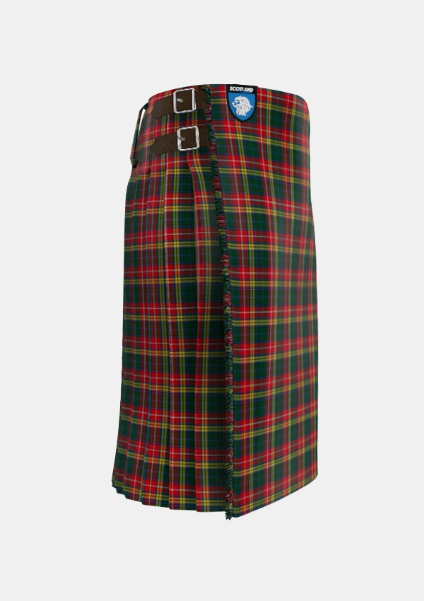 Traditional_Buchanan_1907_Official_Tartan_1913_kilt_right_image_with_pleated_design_and_adjustable_buckles_for_men
