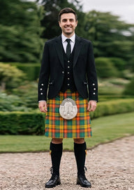 Traditional_Buchanan_Ancient_tartan_151_Kilt_and_Argyle_Jacket_Kilt_Outfit_front_image