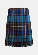 Traditional_Buchanan_Blue_Tartan_kilt_back_image_with_pleated_design_and_adjustable_buckles_for_men