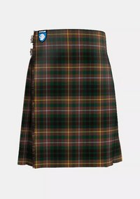 Traditional_Buchanan_Hunting_Modern_Tartan_kilt_front_image_with_pleated_design_and_adjustable_buckles_for_men