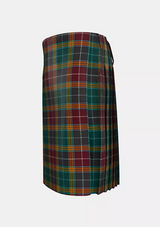 Traditional_Buchanan_Muted_Tartan_kilt_left_image_with_pleated_design_and_adjustable_buckles_for_men