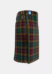 Traditional_Buchanan_Muted_Tartan_kilt_right_image_with_pleated_design_and_adjustable_buckles_for_men
