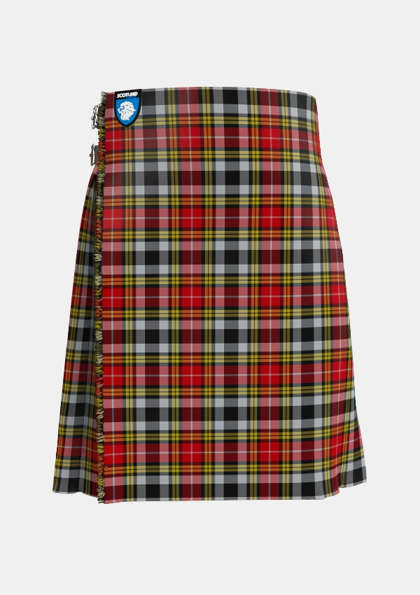 Traditional_Buchanan_Old_Dress_Unofficial_Tartan_1254_kilt_front_image_with_pleated_design_and_adjustable_buckles_for_men