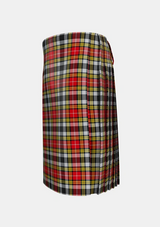 Traditional_Buchanan_Old_Dress_Unofficial_Tartan_1254_kilt_left_image_with_pleated_design_and_adjustable_buckles_for_men