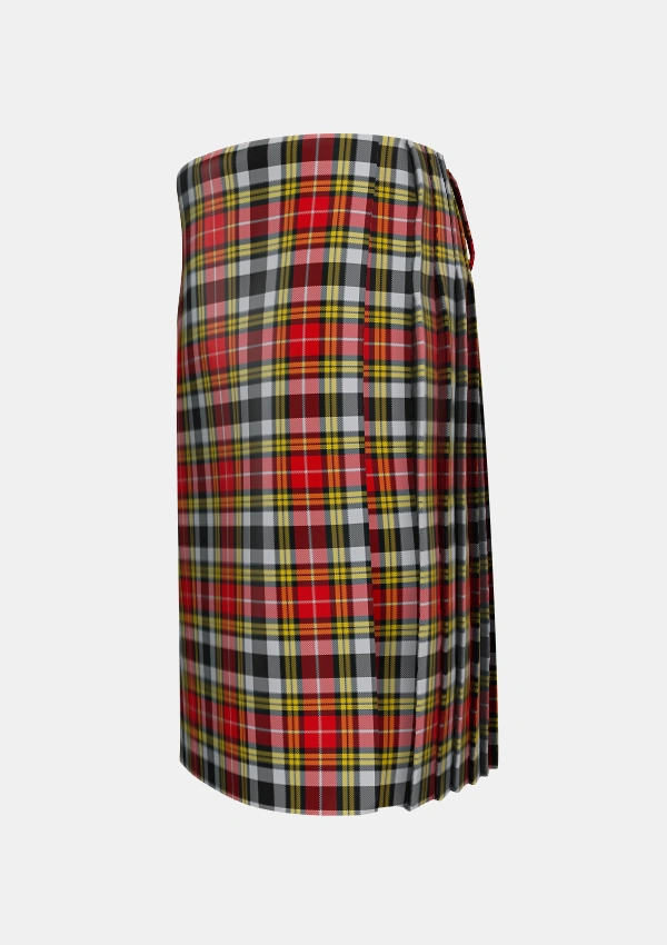 Traditional_Buchanan_Old_Dress_Unofficial_Tartan_1254_kilt_left_image_with_pleated_design_and_adjustable_buckles_for_men