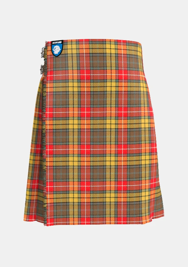 Traditional_Buchnan_Weathered_Tartan_kilt_front_image_with_pleated_design_and_adjustable_buckles_for_men