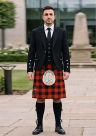 Traditional_Burke_Kevin_Tartan_10418_Kilt_and_Argyle_Jacket_Kilt_Outfit_front_image