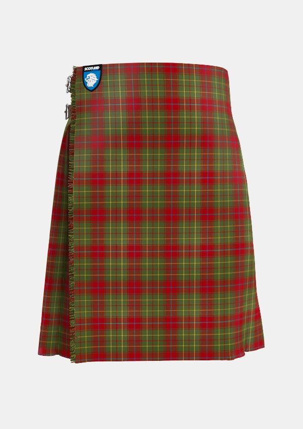 Traditional_Burnett_of_Powis_Modern_Personal_Tartan_3951_kilt_front_image_with_pleated_design_and_adjustable_buckles_for_men