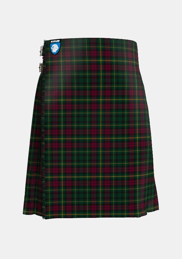 Traditional_Burns_Heritage_Tartan_kilt_4515_front_image_with_pleated_design_and_adjustable_buckles_for_men