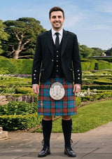 Traditional_Caledonia_Tartan_1356_Kilt_and_Argyle_Jacket_Kilt_Outfit_front_image