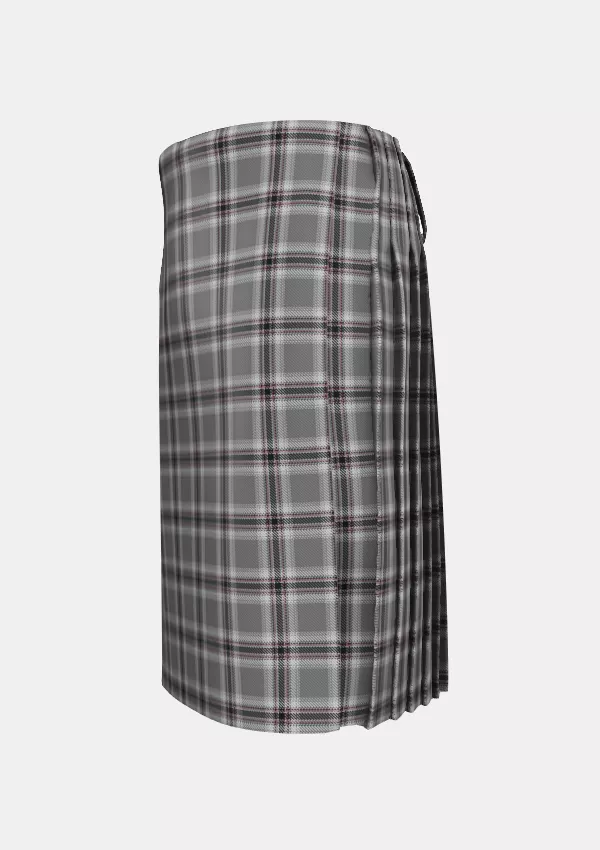 Traditional_Caledonian_Bloom_Tartan_11810_kilt_left_image_with_pleated_design_and_adjustable_buckles_for_men