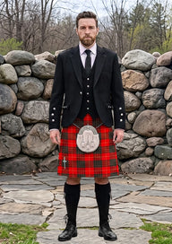 Traditional_Cameron_Clan_Modern_Tartan_Kilt_and_Argyle_Jacket_Kilt_Outfit_front_image