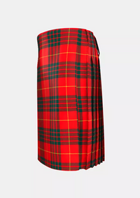 Traditional_Cameron_Clan_Modern_Tartan_kilt_left_image_with_pleated_design_and_adjustable_buckles_for_men