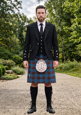 Traditional_Cameron_Hunting_Tartan_1745_Kilt_and_Argyle_Jacket_Kilt_Outfit_front_image
