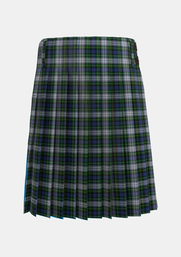 Traditional_Campbell_of_Lochnell_Dress_Tartan_1963_kilt_back_image_with_pleated_design_and_adjustable_buckles_for_men