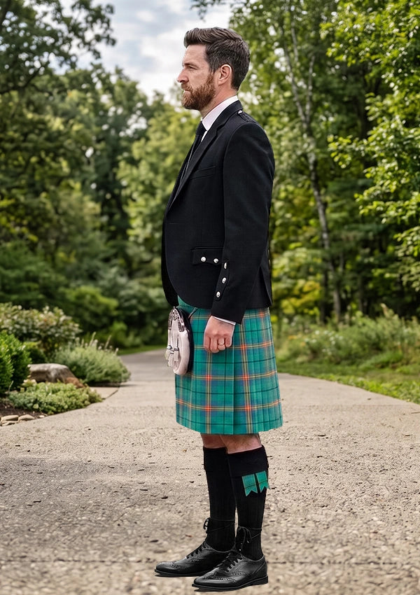 Traditional_Carmichael_Ancient_Tartan_Kilt_and_Argyle_Jacket_Kilt_Outfit_left_image