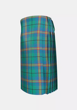 Traditional_Carmichael_Ancient_Tartan_kilt_left_image_with_pleated_design_and_adjustable_buckles_for_men