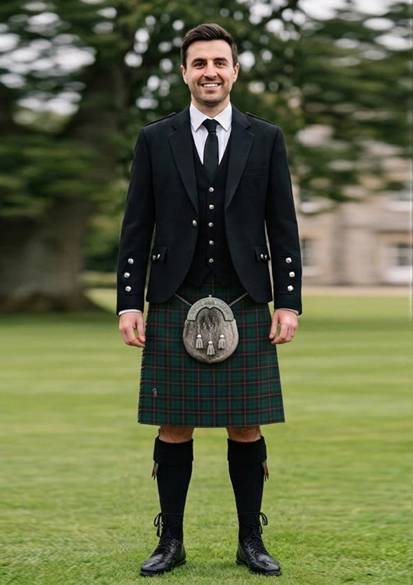 Traditional_Carmichael_tartan_1078_Kilt_and_Argyle_Jacket_Kilt_Outfit_front_image