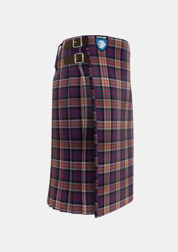 Traditional_Carnegie_2_Tartan_497_kilt_right_image_with_pleated_design_and_adjustable_buckles_for_men