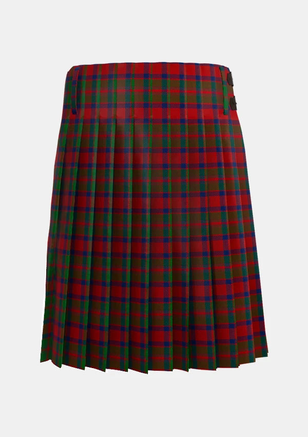 Traditional_Carrick_Tartan_kilt_1389_back_image_with_pleated_design_and_adjustable_buckles_for_men