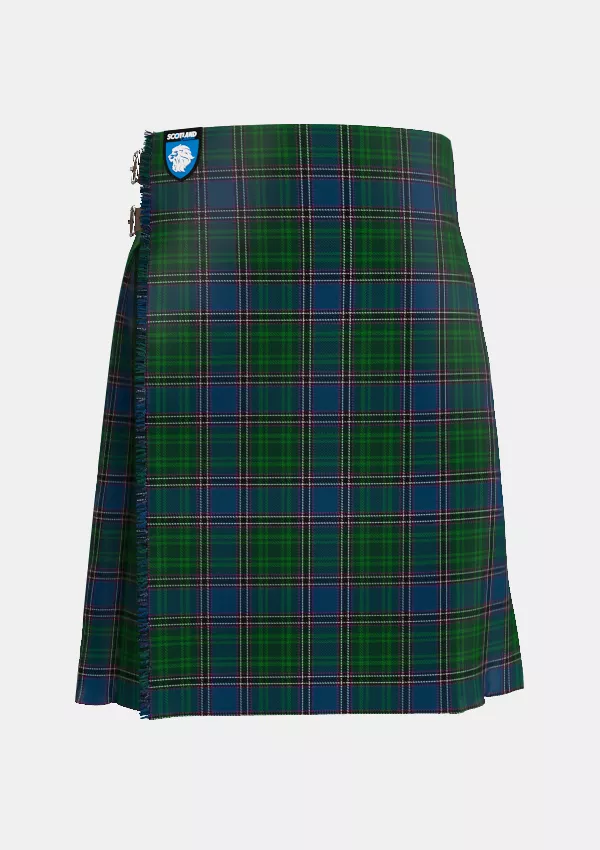 Traditional_Carson_of_Rusco_Tartan_3256_kilt_front_image_with_pleated_design_and_adjustable_buckles_for_men