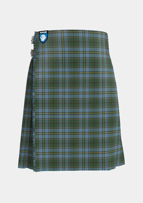 Traditional_Carter_Tartan_kilt_10259_front_image_with_pleated_design_and_adjustable_buckles_for_men