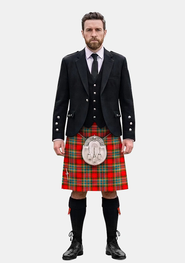 Traditional_Chattan_Ancient_Tartan_Kilt_and_Argyle_Jacket_Kilt_Outfits_front_image