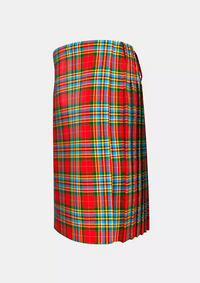 Traditional_Chattan_Ancient_Tartan_kilt_left_image_with_pleated_design_and_adjustable_buckles_for_men