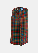 Traditional_Chattan_brown_stripe_variation_Tartan_1620_kilt_right_image_with_pleated_design_and_adjustable_buckles_for_men