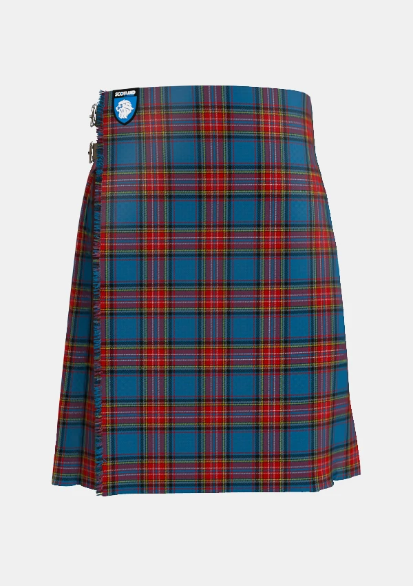 Traditional_City_of_Barrie_Tartan_kilt_front_image_with_pleated_design_and_adjustable_buckles_for_men
