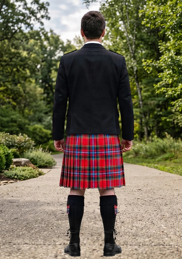 Traditional_Clan_Drummond_tartan_Kilt_and_Argyle_Jacket_Kilt_Outfit_back_image