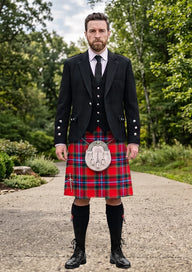 Traditional_Clan_Drummond_tartan_Kilt_and_Argyle_Jacket_Kilt_Outfit_front_image