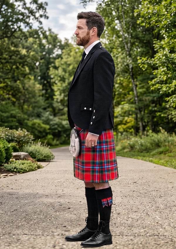 Traditional_Clan_Drummond_tartan_Kilt_and_Argyle_Jacket_Kilt_Outfit_left_image