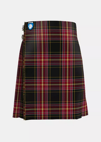 Traditional_Clan_Firefighter_Tartan_kilt_front_image_with_pleated_design_and_adjustable_buckles_for_men