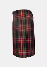 Traditional_Clan_Firefighter_Tartan_kilt_left_image_with_pleated_design_and_adjustable_buckles_for_men