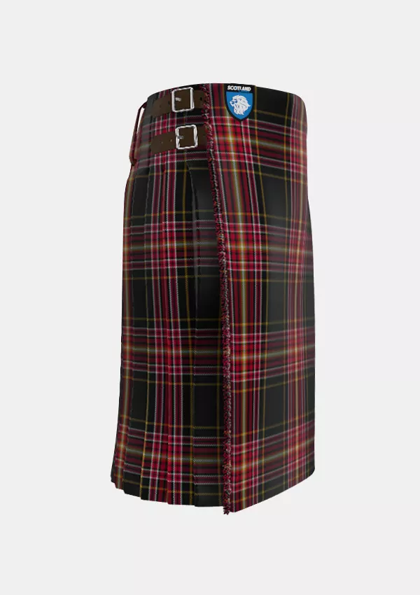 Traditional_Clan_Firefighter_Tartan_kilt_right_image_with_pleated_design_and_adjustable_buckles_for_men