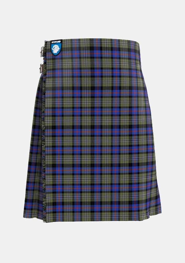 Traditional_Clan_Logan_Society_International_Tartan_14067_kilt_front_image_with_pleated_design_and_adjustable_buckles_for_men