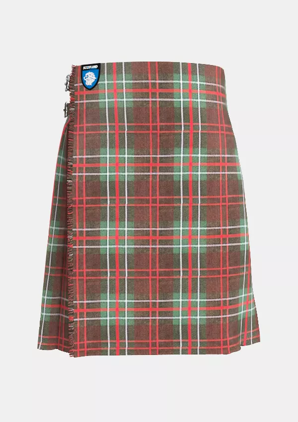 Traditional_Clan_McDermott_Tartan_kilt_front_image_with_pleated_design_and_adjustable_buckles_for_men